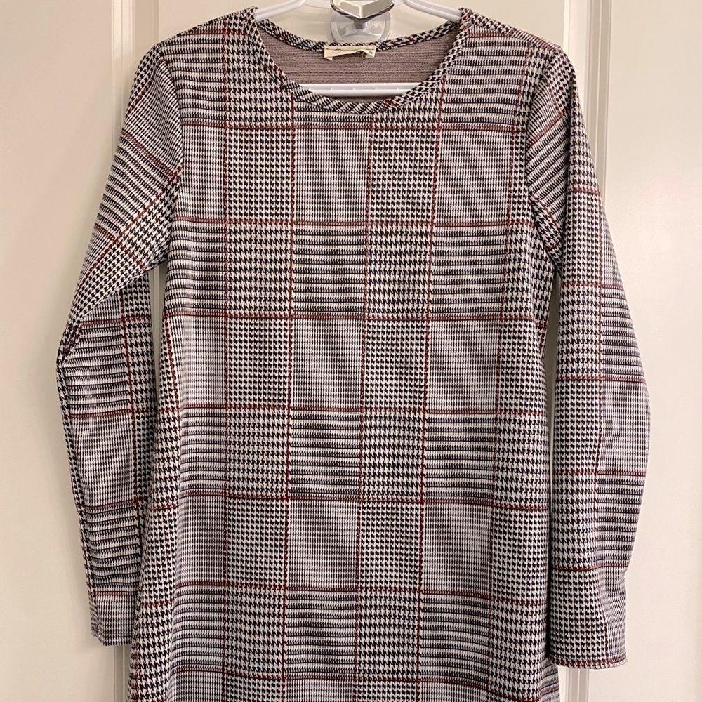 Classic plaid sweater dress